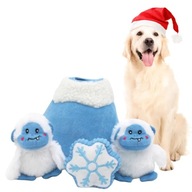 Hračka pre psa Vianočná ľadová hora s YETI norka INTERAKTIVNA na Vianoce