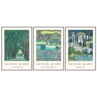 Sada 3 plagátov 70x50 Gustav Klimt reprodukcia BOHO maľovaný umelec