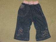 Spodnie jeansowe z kwiatkami 3-6m Cherokee