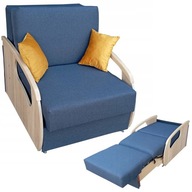 Amerykanka fotel rozkładany sofa do spania Daria I niebieski sonoma