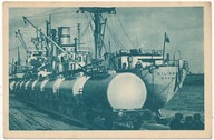 Statek KILIŃSKI Port Gdynia wagony cysterny kolej