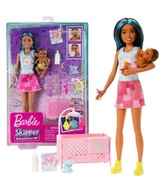 Lalka BARBIE Opiekunka bobas Mattel Skipper Klub Opiekunek FXY97 Usypianie