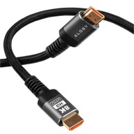 CERTIFIKOVANÁ HDMI kábel - HDMI 2.1 8K 4K eARC ALOGY PREMIUM 2m 200