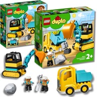 LEGO DUPLO AUTO CIĘŻARÓWKA WYWROTKA + KOPARKA ZESTAW 10931 Duże Klocki 2+