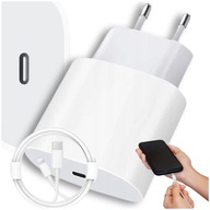 SZYBKA ŁADOWARKA SIECIOWA DO IPHONE KOSTKA 20W + KABEL 1M USB-C DO IPHONE