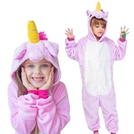 Piżama Onesie Kigurumi Kostium Przebranie Różowy Jednorożec Dzieci 125-135c