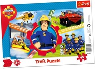 Rámové puzzle 15 dielikov. Deň hasičov Sama