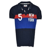 TOMMY HILFIGER Męska Logowana Koszulka Polo / M