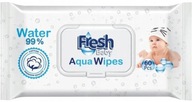 AQUAWIPES Chusteczki Nawilżane Wodne Dla Dzieci Aqua Wipes 99% Wody 60szt