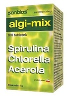 Sanbios Algi Mix Chlorella Spirulina Acerola 100 tabletek