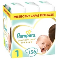 PIELUSZKI PAMPERS ROZMIAR 1 (2-5 kg) - 156 (2x78)