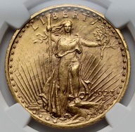 6083. USA, 20 dolarów 1923 - NGC MS63