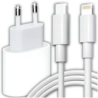 ŁADOWARKA SIECIOWA USB-C DO IPHONE 11 12 13 14 15 PRO MAX + KABEL LIGHTNING