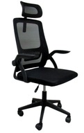 Otočné Kreslo K9 čierne, Kancelárska stolička s opierkou hlavy
