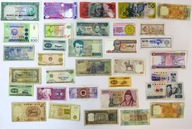 Lot 33 banknotów różne kraje, głównie egzotyka, Australia i inne