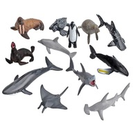 12 kusov figuríny žraloka sochy morských zvieratiek