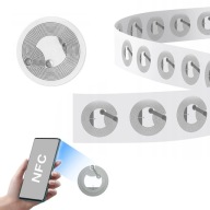 NFC Tag NTAG215 Üres Programozható Fehér 25 mm 50 db