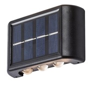 Vonkajšie nástenné solárne LED svietidlo so senzorom čierna 3000K Rabalux