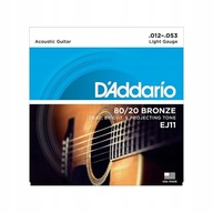 D'Addario EJ11 struny akustickej gitary 12-53