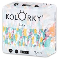 Pieluszki Kolorky Day MAZIAJKI L 8-13kg 19 szt EKO - dla zdrowej skóry