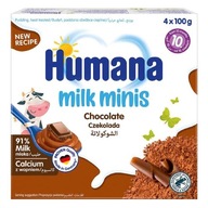 HUMANA Milk Minis Deserek mleczny o smaku czekoladowym po 10 miesiąc 4x100g