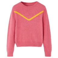 Detský pletený sveter špinavá ružová 116