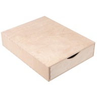 Mini komoda drewniana organizer na biurko na dokumenty zeszyty 1 szuflada