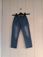 SHEIN spodnie jeansowe bojówki dziewczęce 110cm
