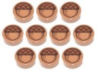 LEGO Étel 10 db-os Makk Orzeszek Csempe 1x1 98138pb070