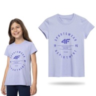 KOSZULKA DZIEWCZĘCA 4F PODKOSZULEK T-SHIRT SPORT