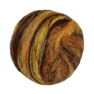 PLSTĚNÁ KULIČKA MERINO S CATNIPEM 6,5cm (melír bengálský tygr)