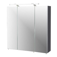 Kúpeľňová skrinka so zrkadlom a LED osvetlením Schildmeyer 70x75x16 biela