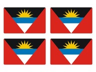 Naklejki Flaga Antigua i Barbuda na auto moto 4szt