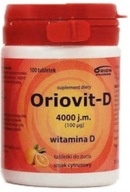 ORIOVIT-D 4000 J.M. 100 tab NA SANIE HRYZENIE