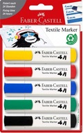 Zestaw markerów do tkanin - Faber-Castell - 5 kol