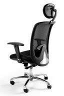 Krzesło Biurowe EXPANDER Czarne Unique Ergonomiczne Obrotowe