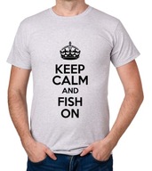 koszulka KEEP CALM AND FISH ON prezent