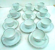 Porcelana biała WALBRZYCH zestaw kawa-herbata-38cz