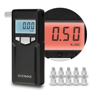 Alkohol Tester elektrochemický Overmax AD-06 + 2× Sada náustkov pre alkomat Overmax AD-06 5 ks