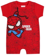 Červené rampers s potlačou Spider-mana 18 m 86 cm