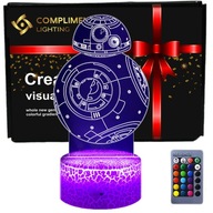 Lampka 3D nocna led usb na prezent Star Wars Galaxy's Greatest Droids