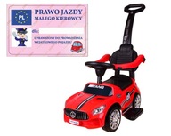 DUŻY JEŹDZIK CHODZIK PCHACZ 3w1 AUTO SAMOCHÓD Z PCHACZEM + PRAWO JAZDY