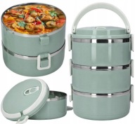 NAGY UZSONNÁS TERMOSZ THERMO UZSONNÁS DOBOZ LEVESES ÉTELHEZ 3 SZINT