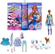 Barbie Kalendarz adwentowy i Lalka Kolorowa niespodzianka Color reveal