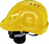 Prilba stavebná pracovná prilba 4-bod žltá Priemyselná ochranná s ventiláciou