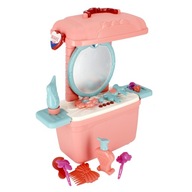 Prenosný toaletný stolík pre dievčatko v kufríku s doplnkami MEGA CREATIVE