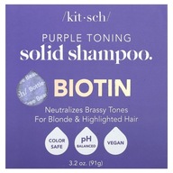 Kitsch, Purple Toning Solid Shampoo Bar, Biotin, Orange Blossom & Jasmine,
