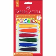 ŚWIECOWE KREDKI dla DZIECI zestaw 4+6 KOLORÓW Faber-Castell NAPIGMENTOWANE