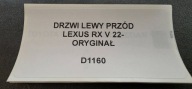 door left front LEXUS RX V 22- original