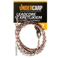 Undercarp Leadcore z Krętlikiem do Szybkiej Wymiany 45 lb / 100 cm Brązowy